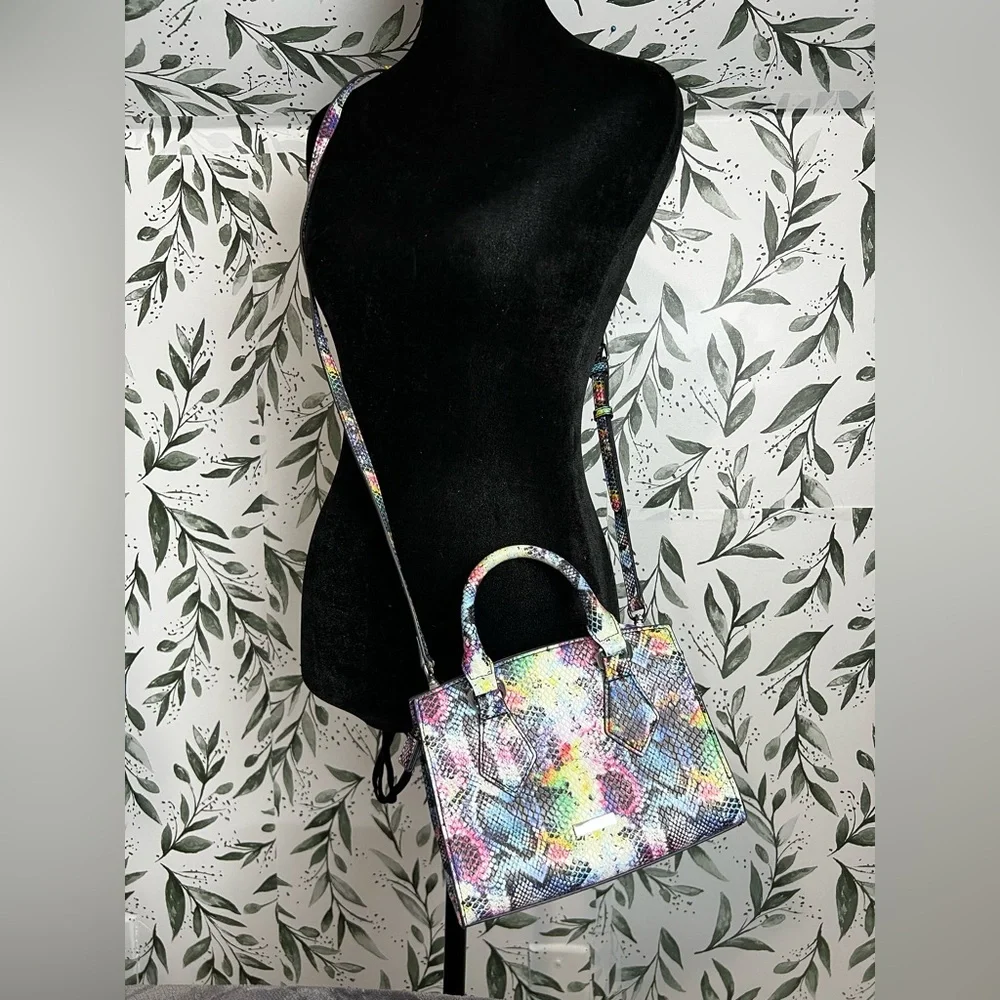 Aldo Maroubra multi-colored crocodile-embossed mini tote Crossover handbag